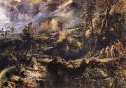 Stormy Landscape with Philemon und Baucis Peter Paul Rubens